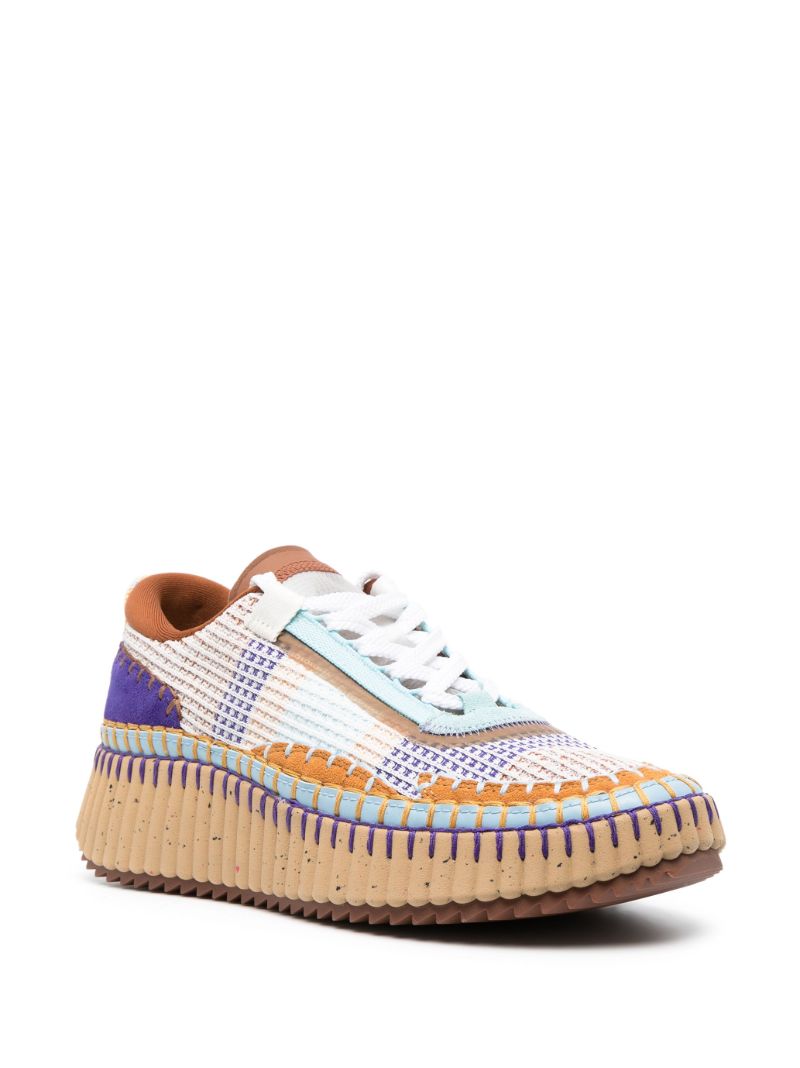 Blue Nama Panelled Sneakers