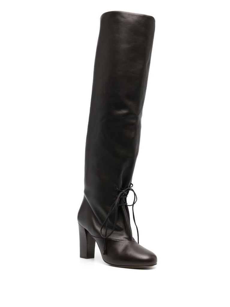 Brown 80 Leather Knee-high Boots