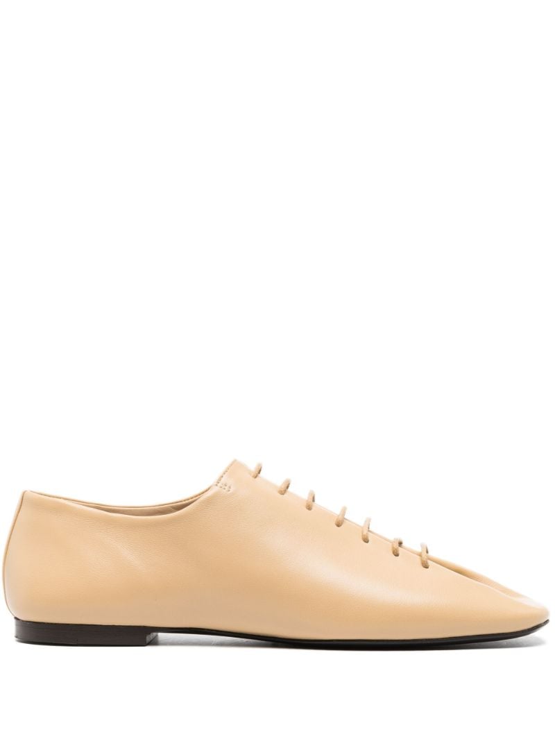 Beige Souris Leather Derby Shoes
