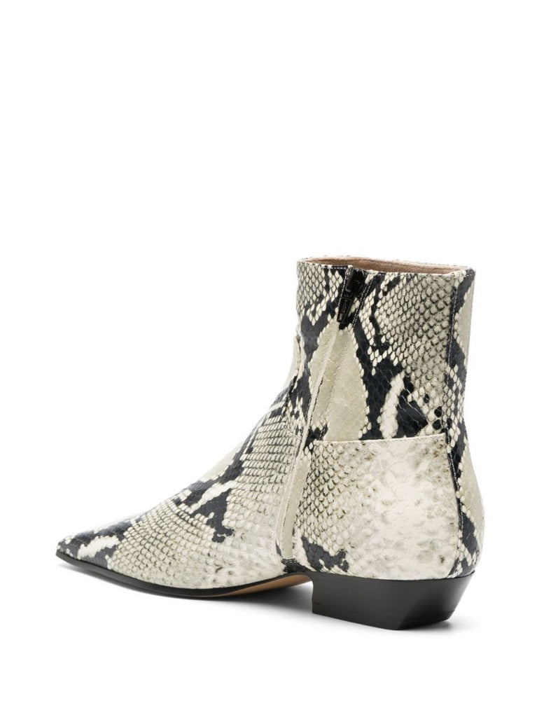Neutral Marfa 40 Leather Ankle Boots