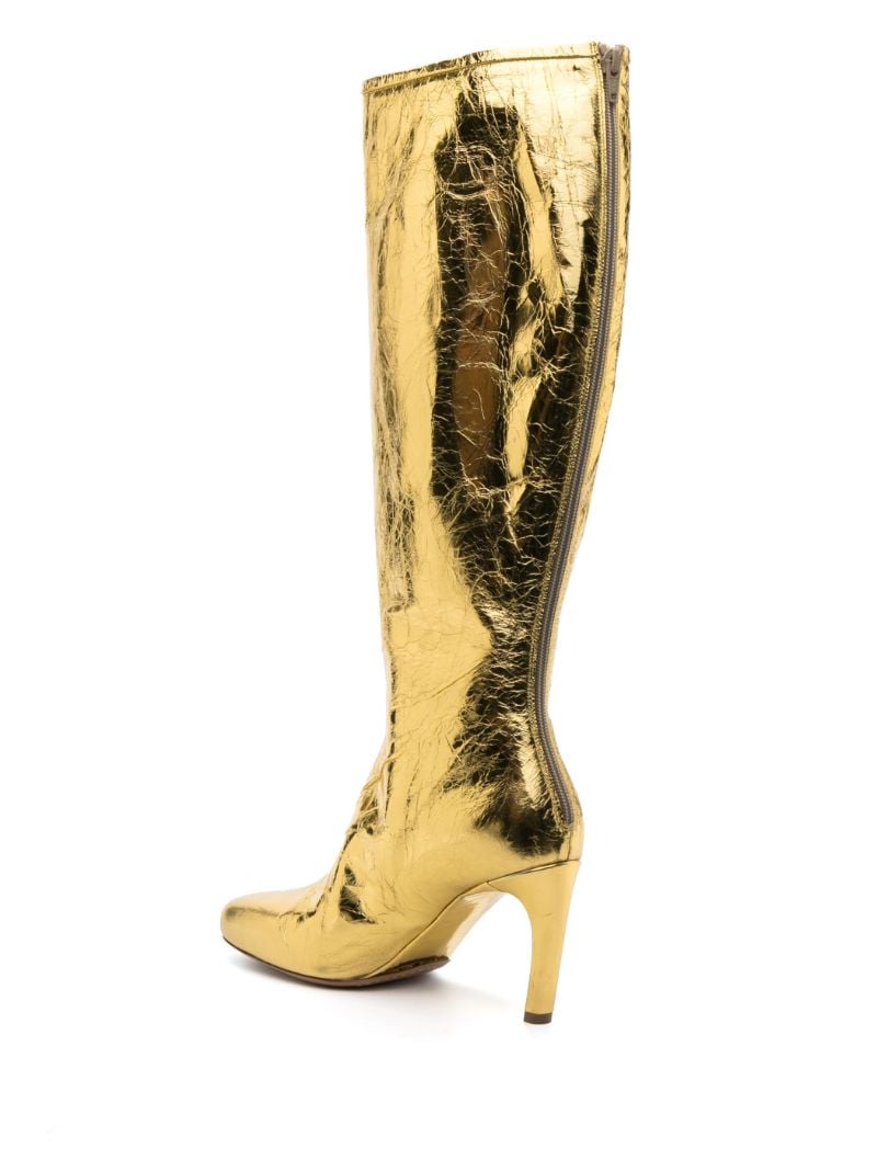 Gold-tone 80 Patent Leather Boots