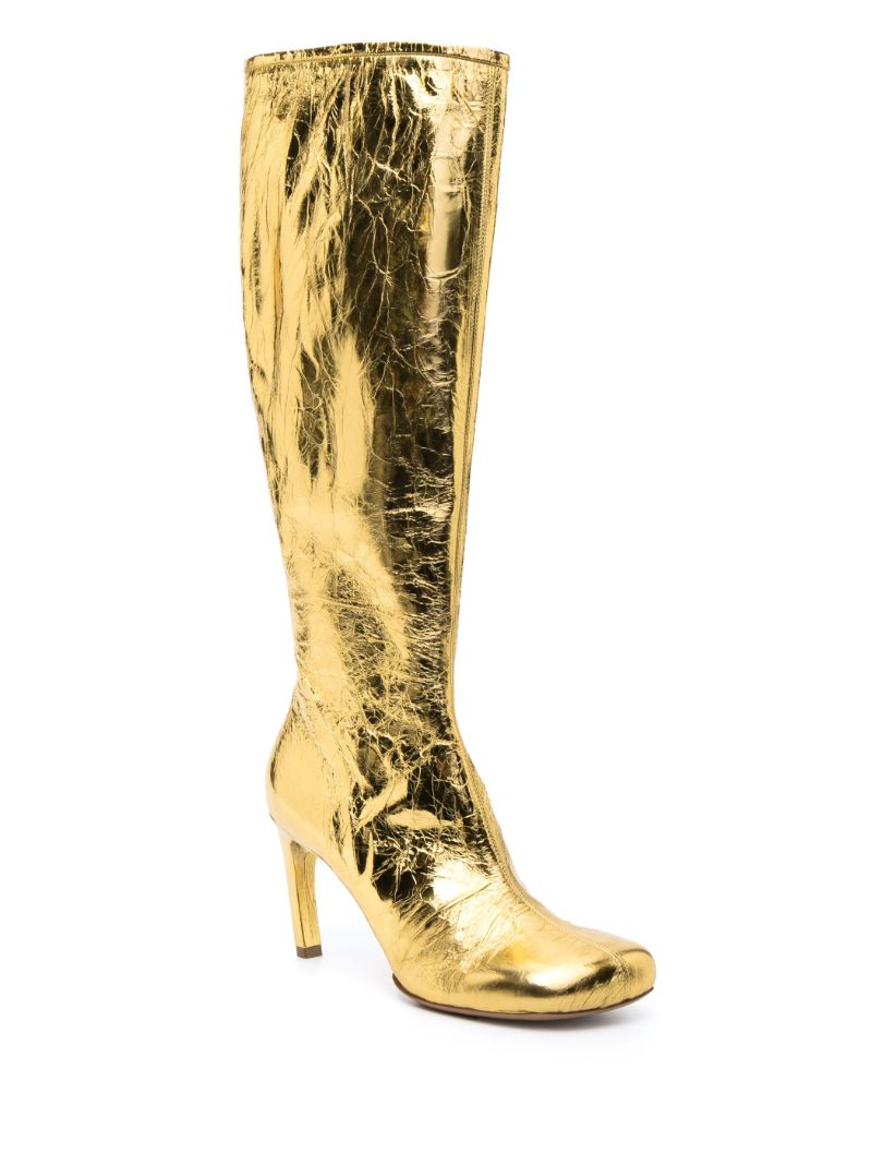 Gold-tone 80 Patent Leather Boots