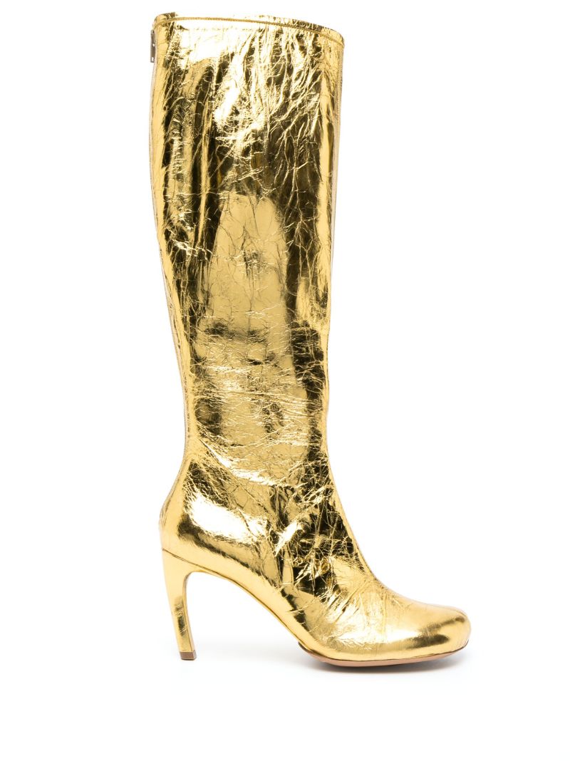 Gold-tone 80 Patent Leather Boots