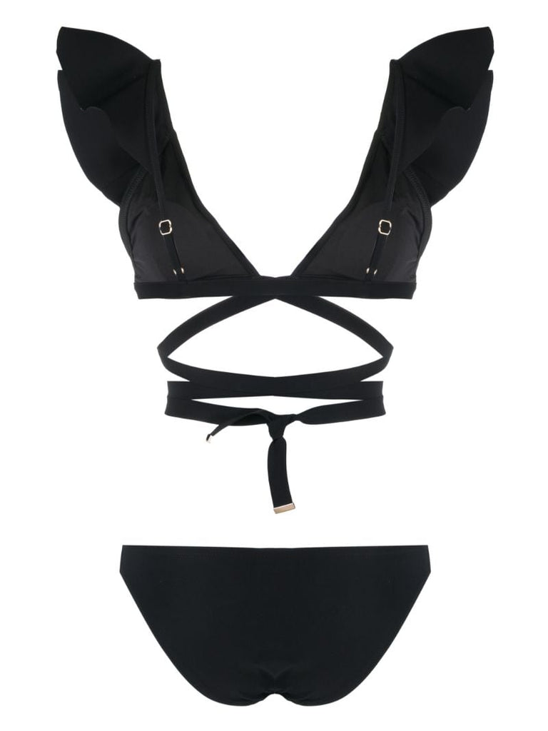 Black Halcyon Ruffled Bikini