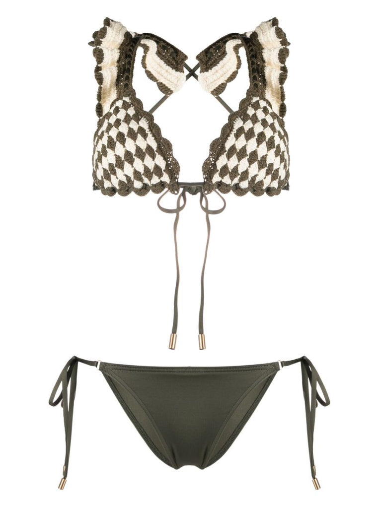 Green Devi Crochet Knit Bikini