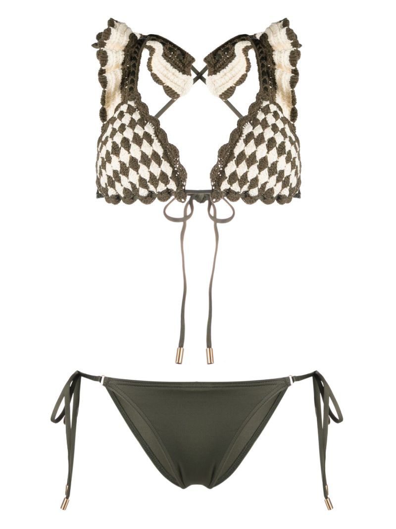 Green Devi Crochet Knit Bikini