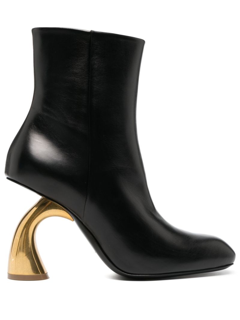Black 95 Leather Ankle Boots