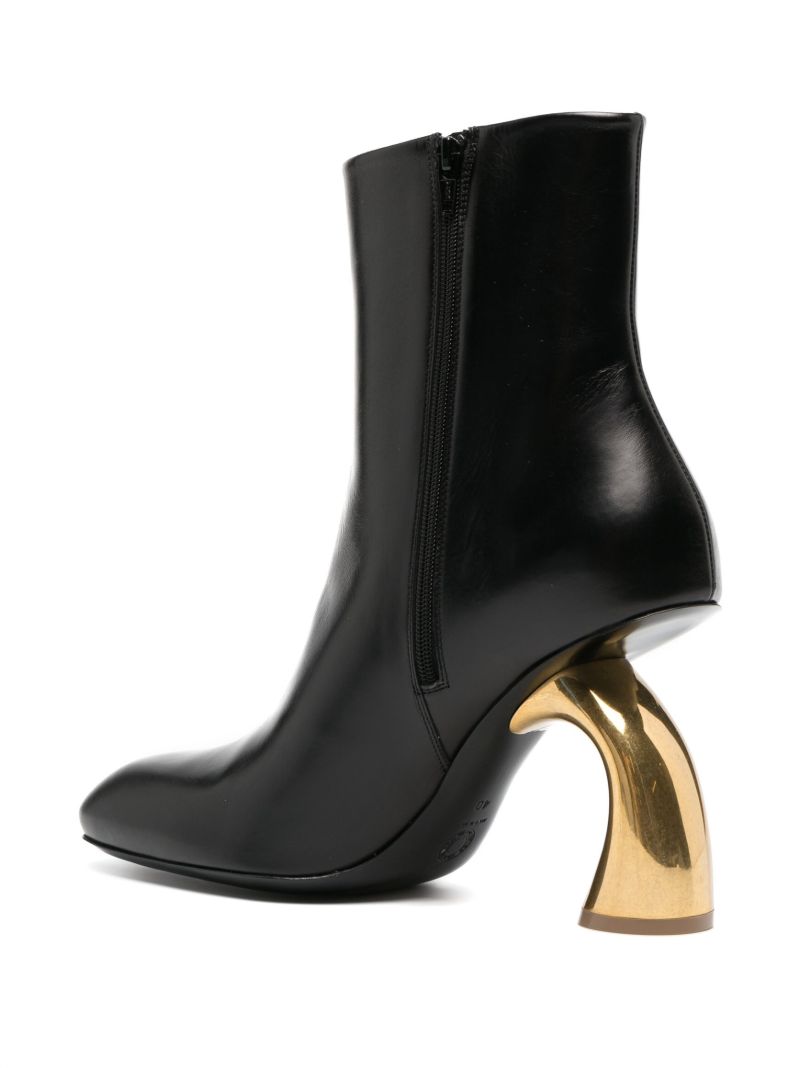 Black 95 Leather Ankle Boots