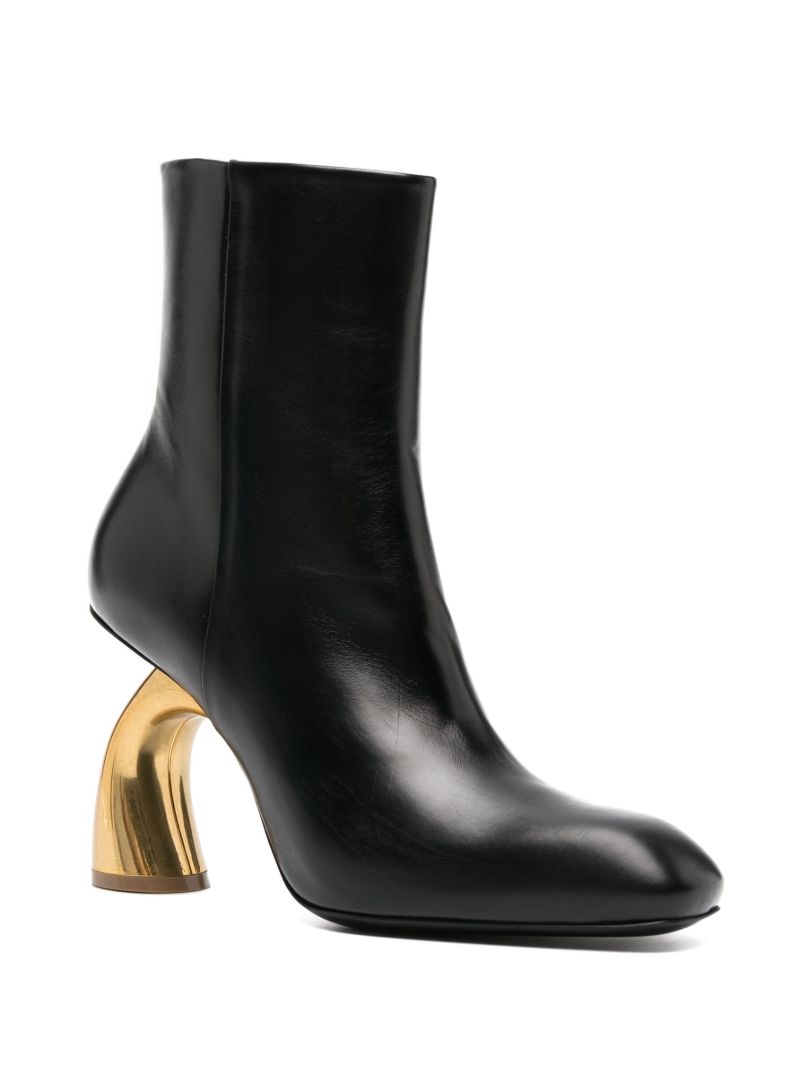 Black 95 Leather Ankle Boots
