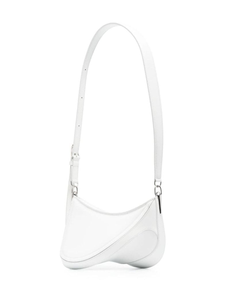 White Spiral Curve 01 Cross Body Bag