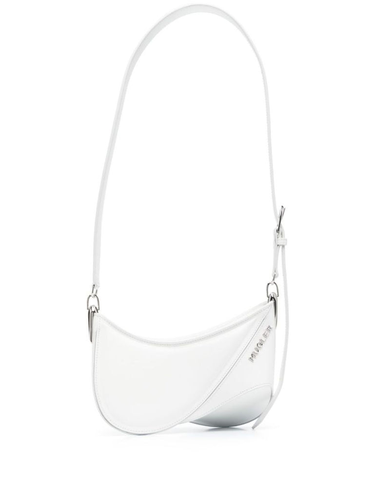 White Spiral Curve 01 Cross Body Bag