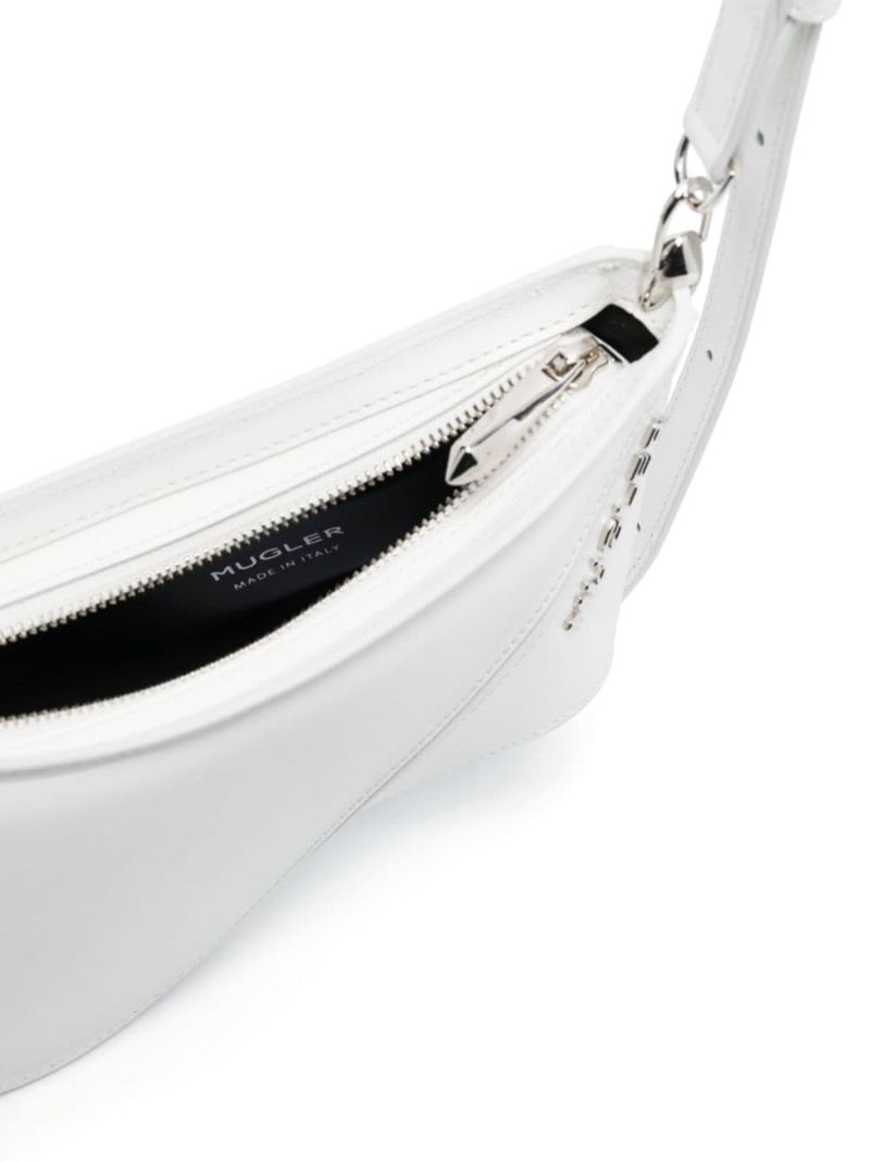 White Spiral Curve 01 Cross Body Bag
