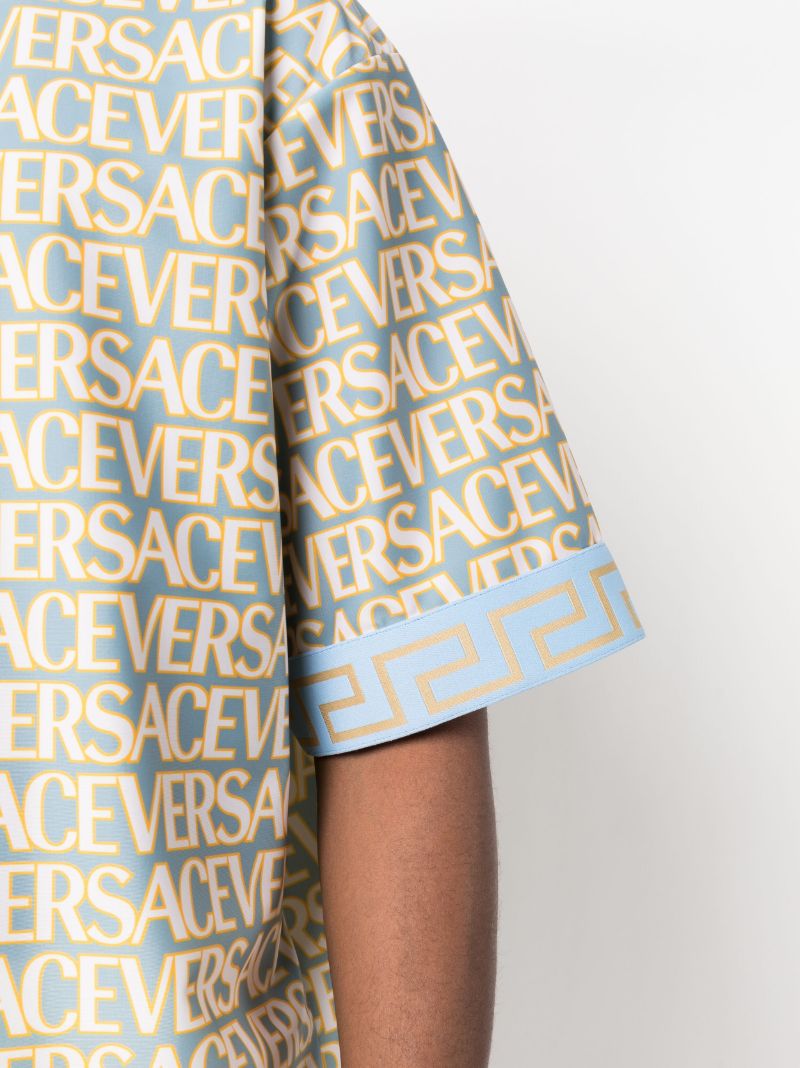 Blue Logo Print T-shirt