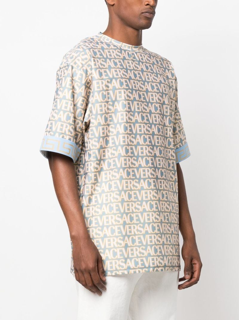 Blue Logo Print T-shirt