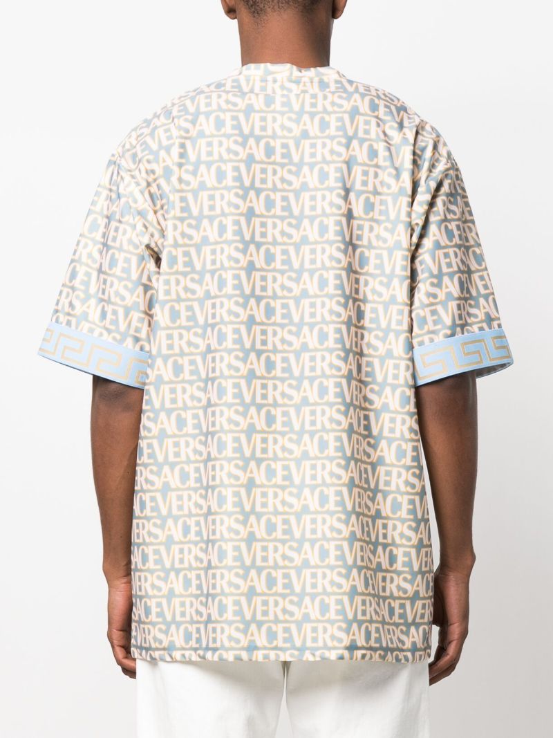 Blue Logo Print T-shirt