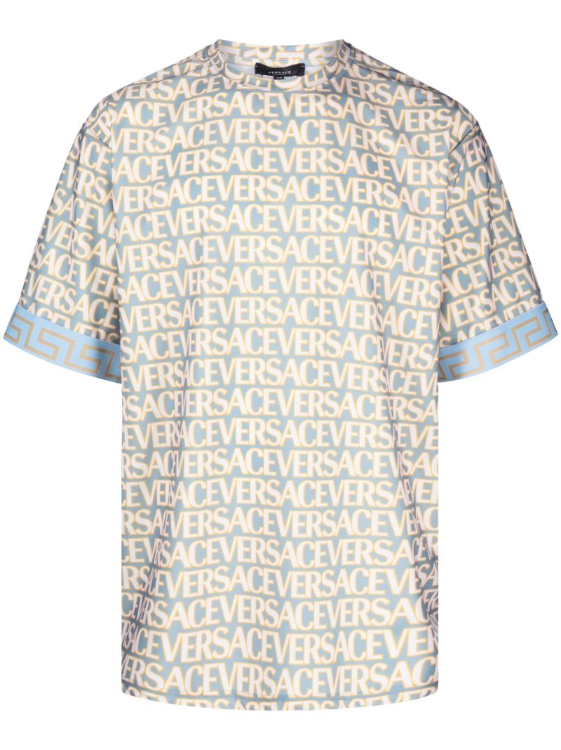 Blue Logo Print T-shirt
