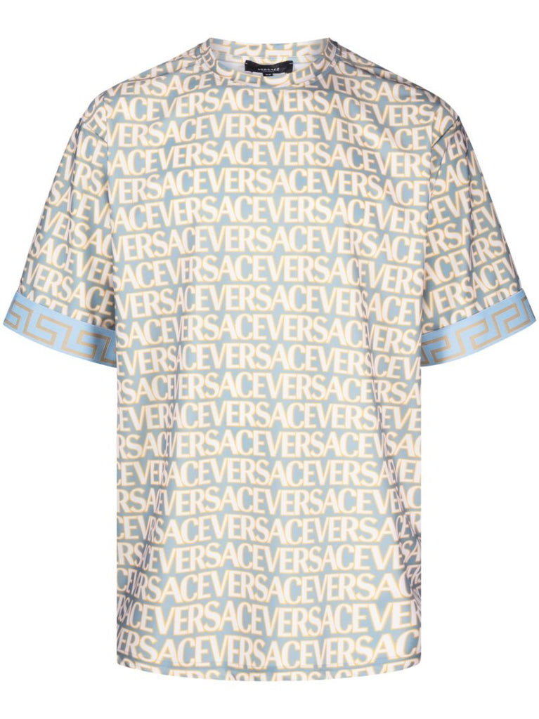 Blue Logo Print T-shirt