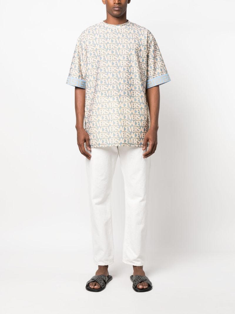 Blue Logo Print T-shirt