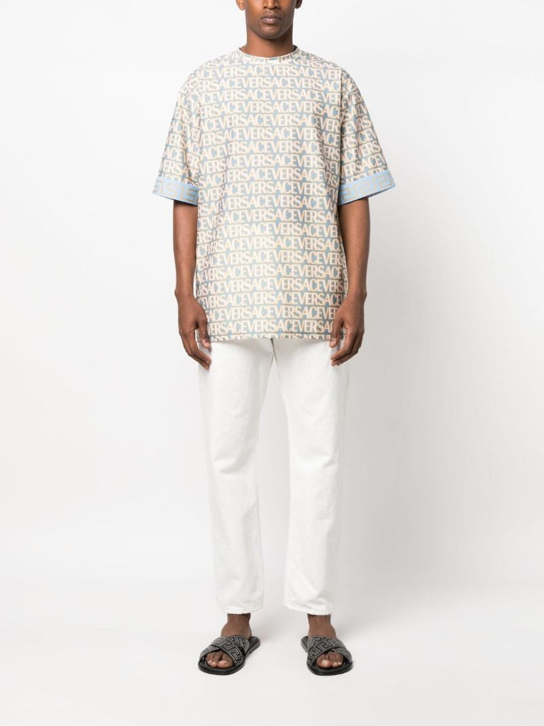 Blue Logo Print T-shirt