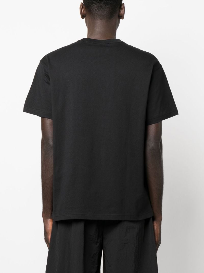 Black Logo Print Cotton T-shirt