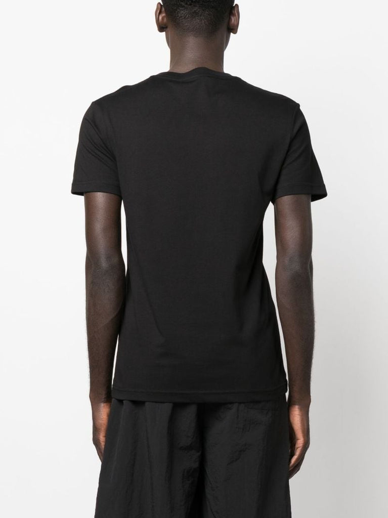 Black Logo Print Cotton T-shirt