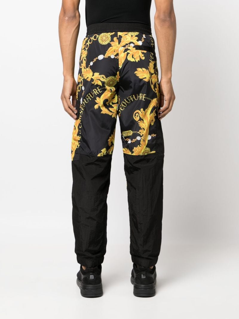 Black Chain Couture Track Pants