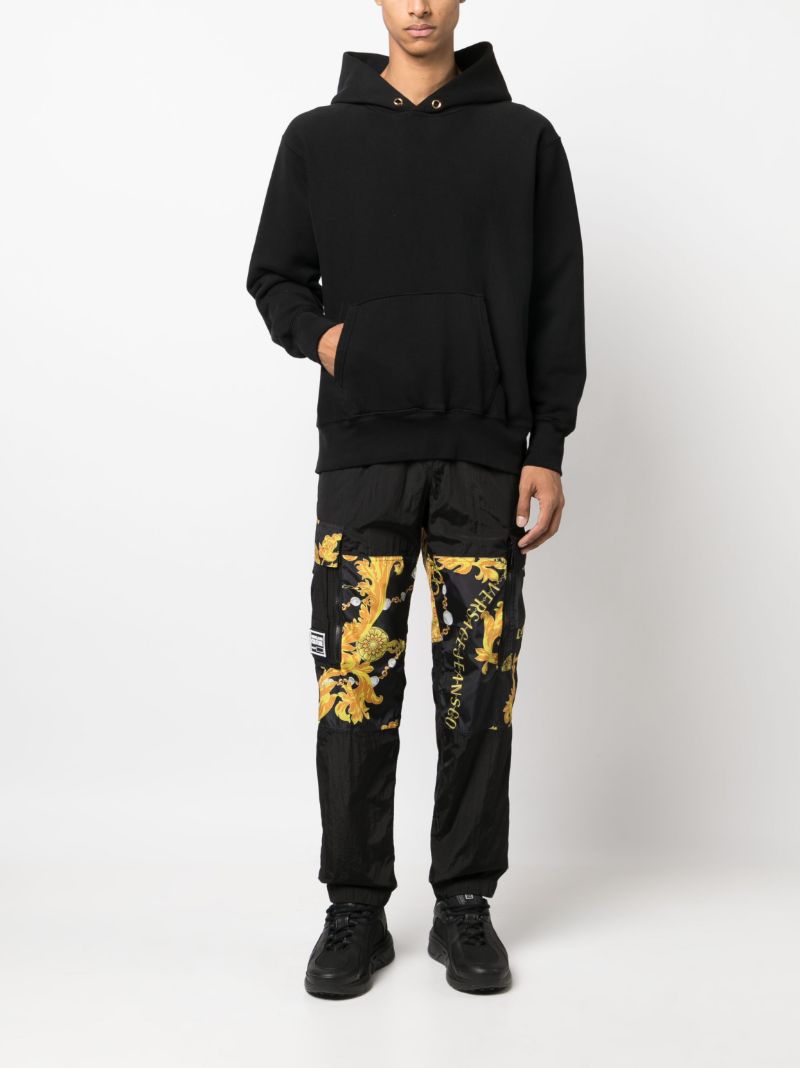 Black Chain Couture Track Pants
