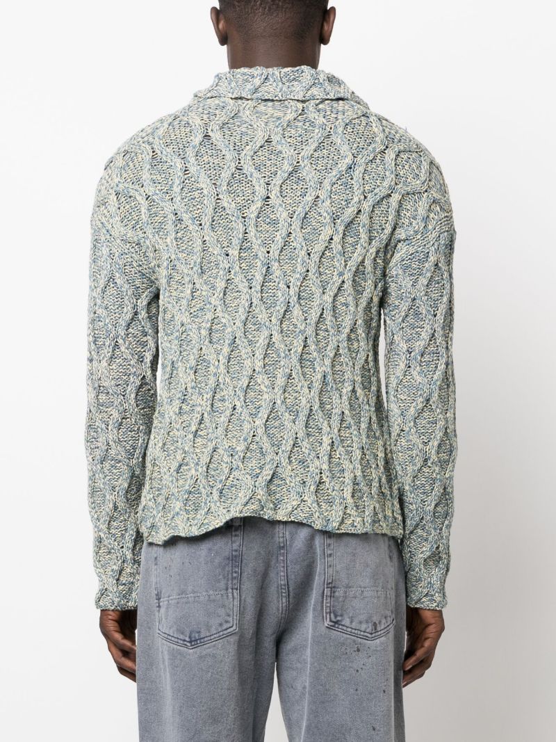 Blue Grandad Organic Cotton Cardigan