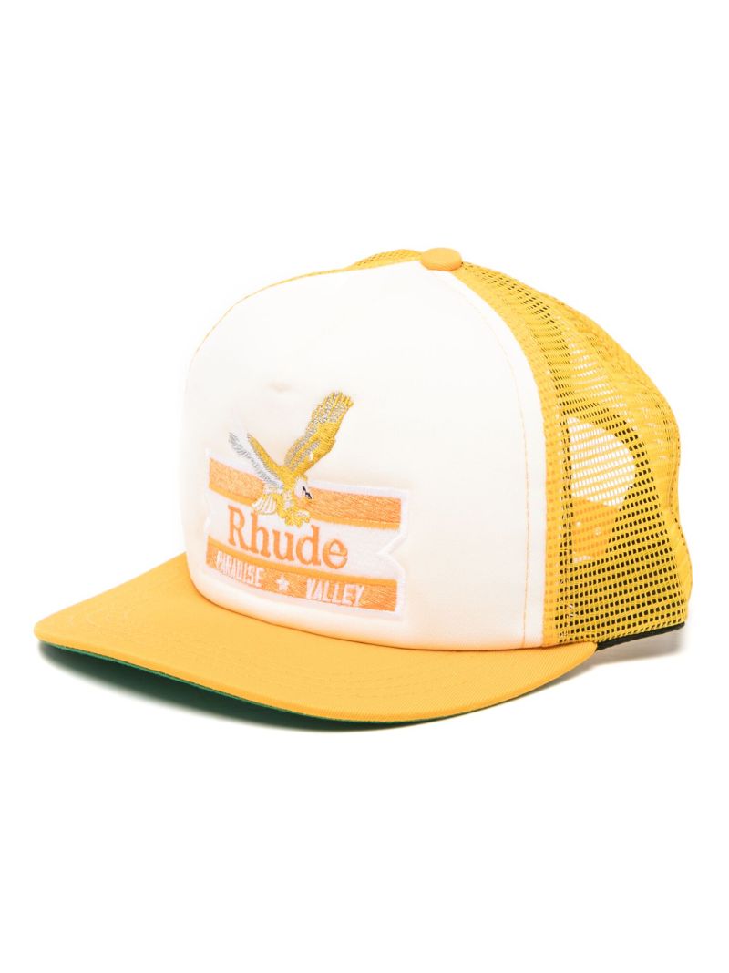Yellow Supercross Logo-embroidered Canvas Hat