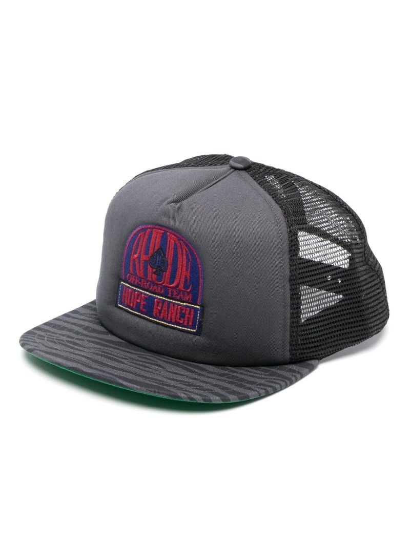 Grey Logo-appliquÃ_x0083_Â© Canvas Trucker Cap