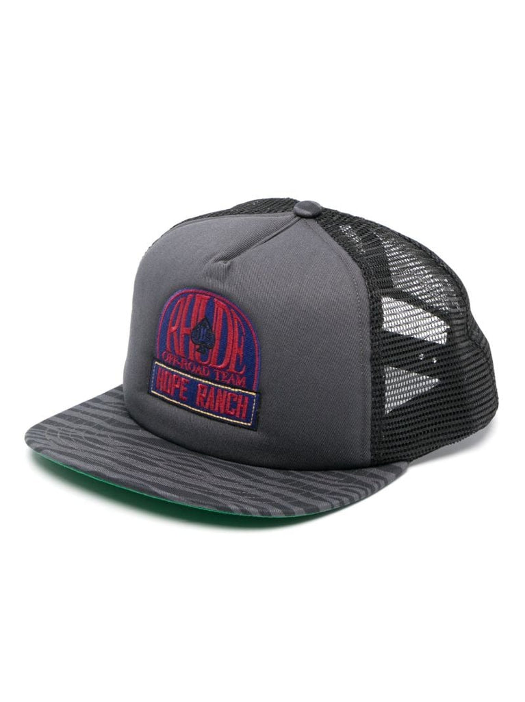Grey Logo-appliquÃ_x0083_Â© Canvas Trucker Cap
