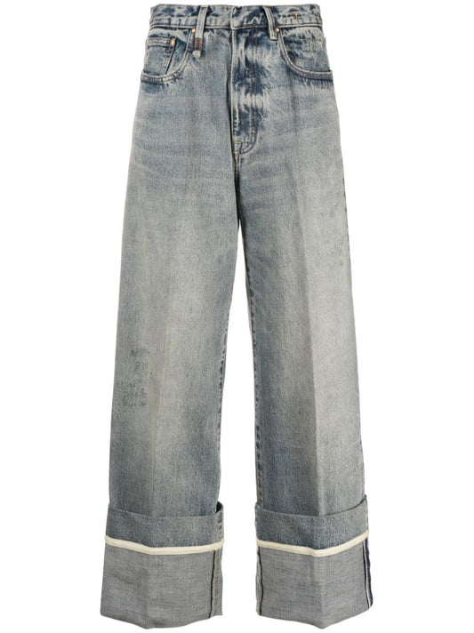 Blue Nina Straight-leg Jeans