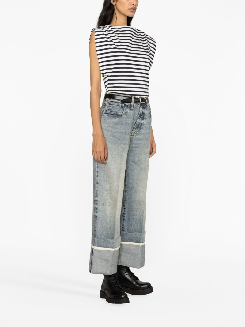 Blue Nina Straight-leg Jeans