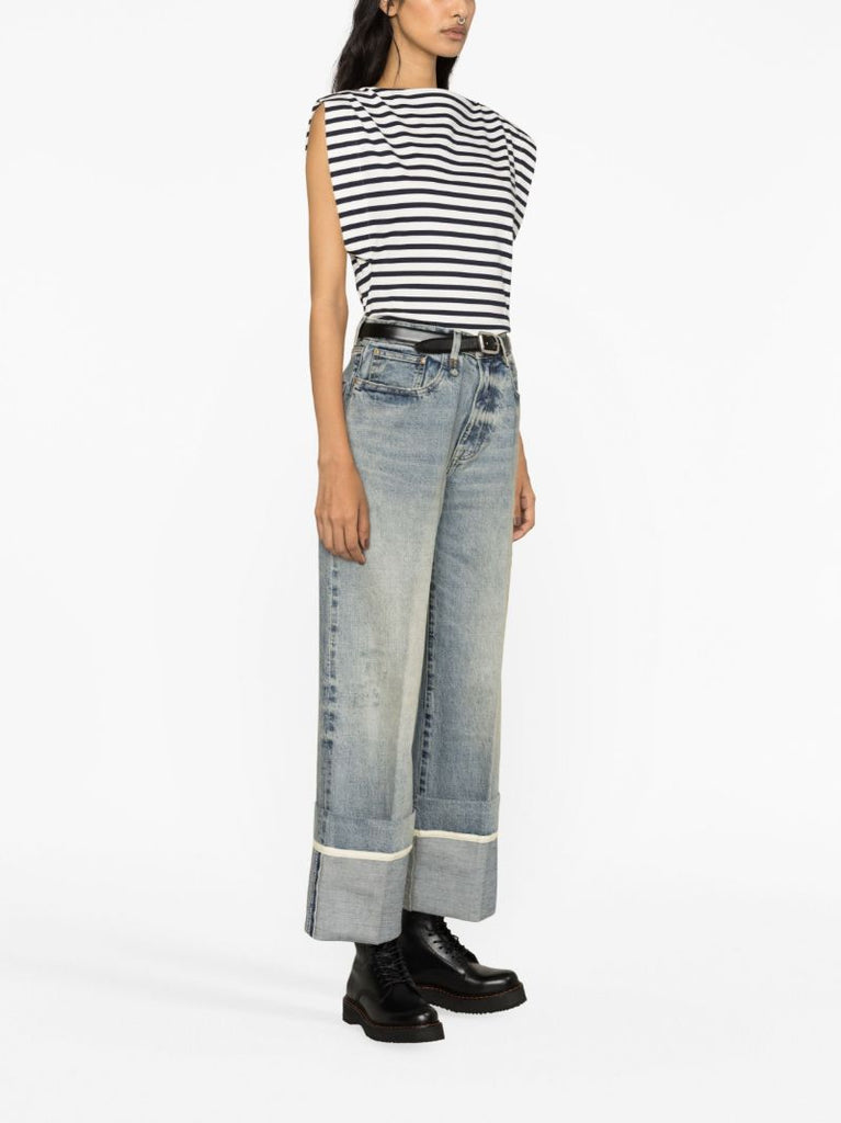 Blue Nina Straight-leg Jeans