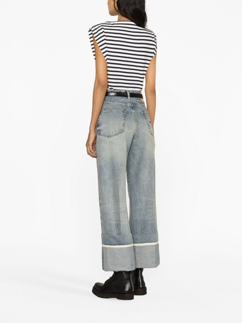Blue Nina Straight-leg Jeans