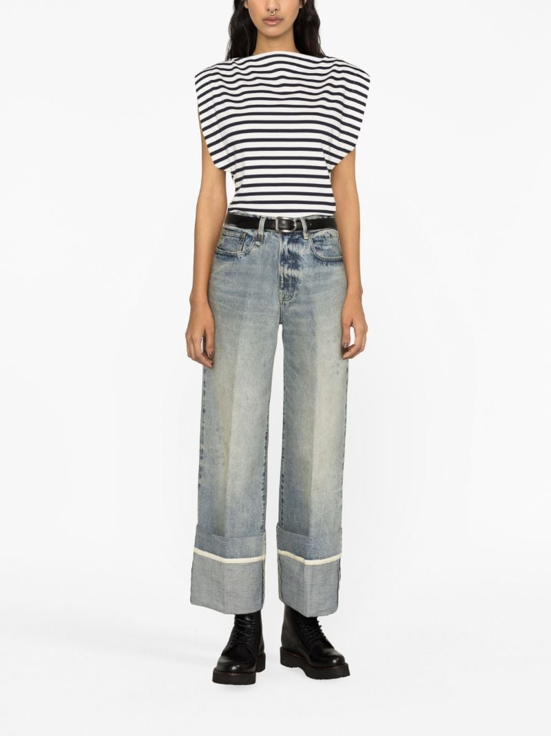 Blue Nina Straight-leg Jeans