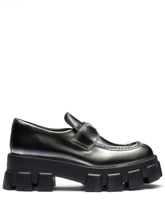 Black Monolith Leather Loafers