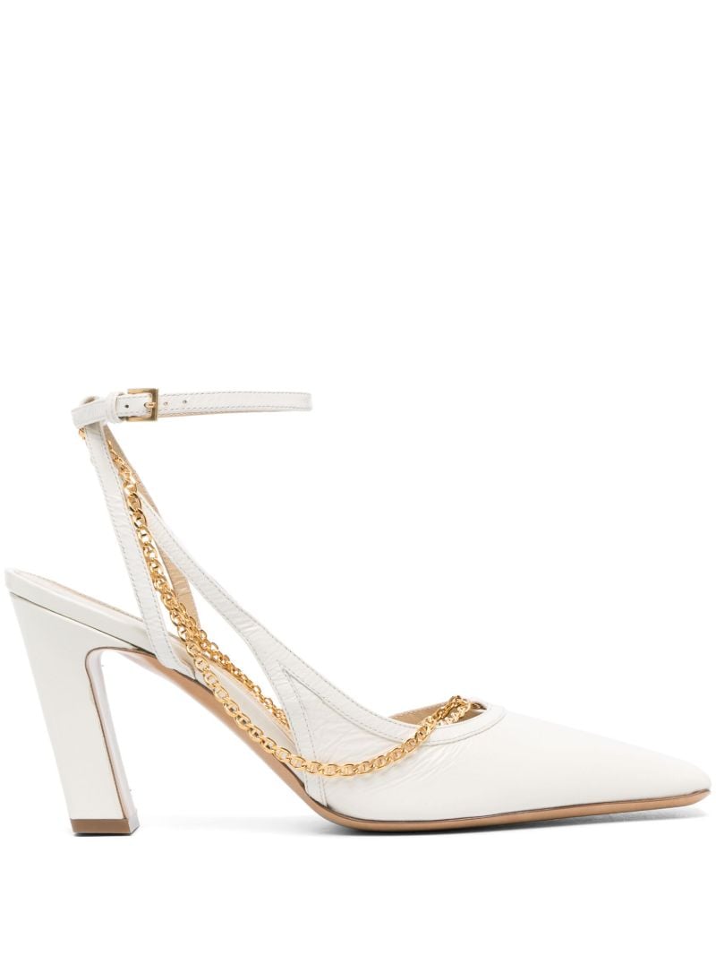 The Marfa 90mm Leather Slingback Pumps