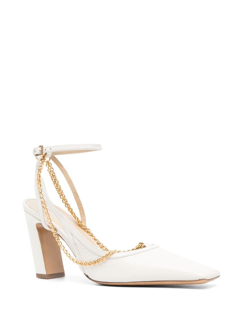 The Marfa 90mm Leather Slingback Pumps