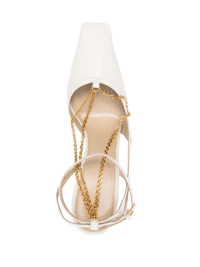 The Marfa 90mm Leather Slingback Pumps