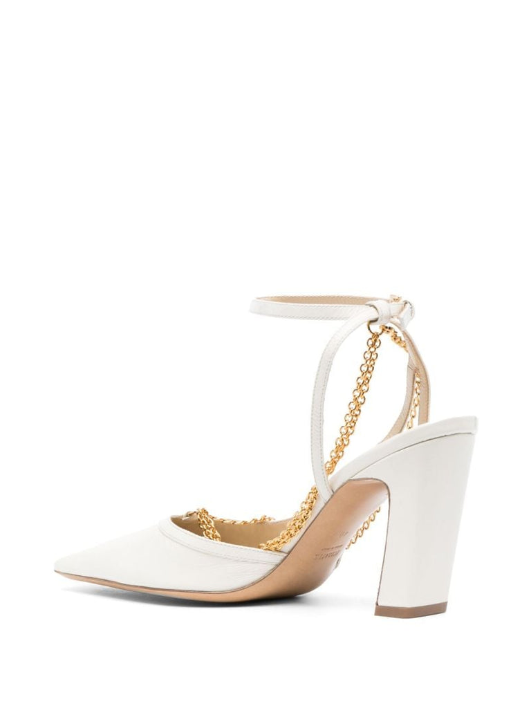 The Marfa 90mm Leather Slingback Pumps