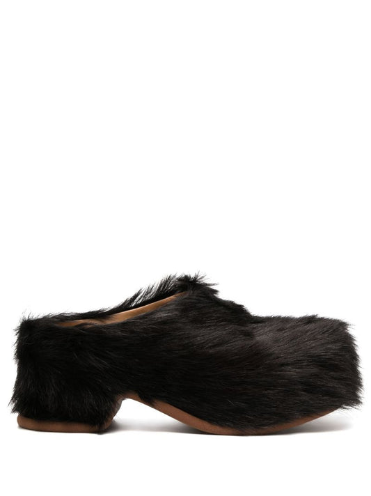 Brown Shearling 20 Clogs