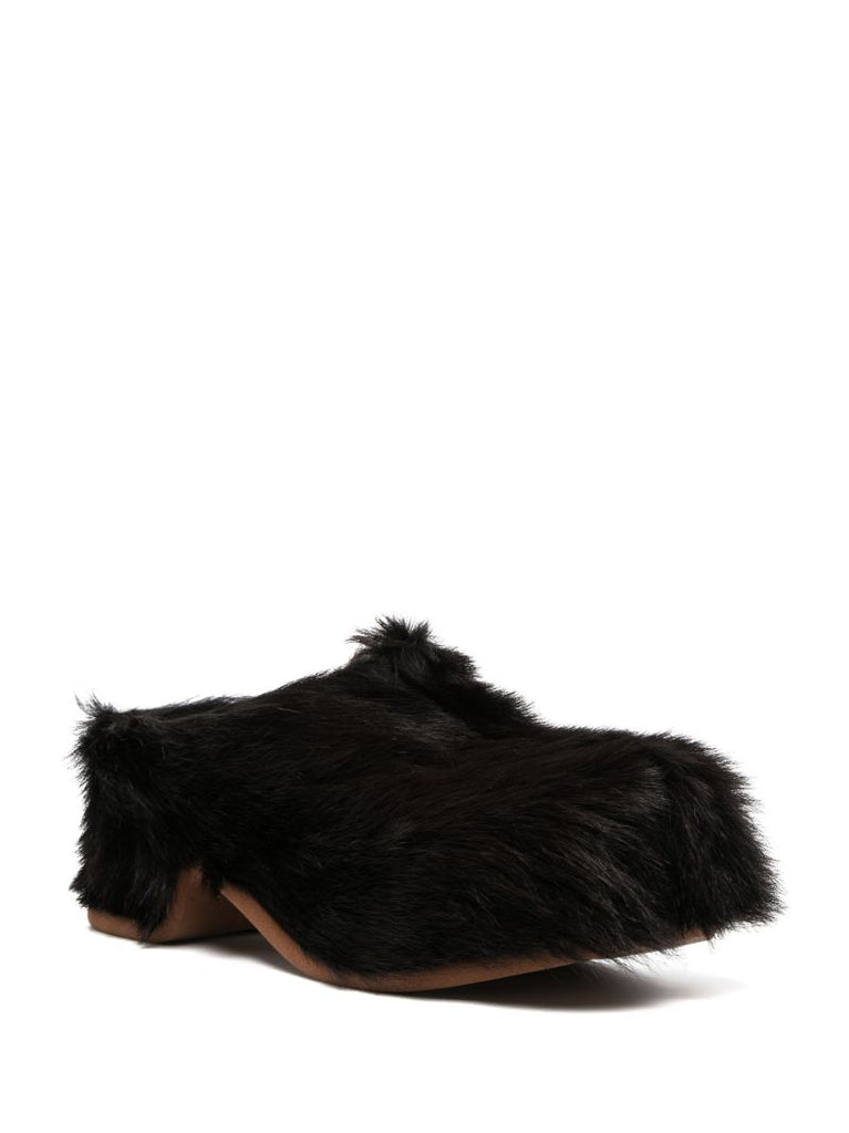 Brown Shearling 20 Clogs