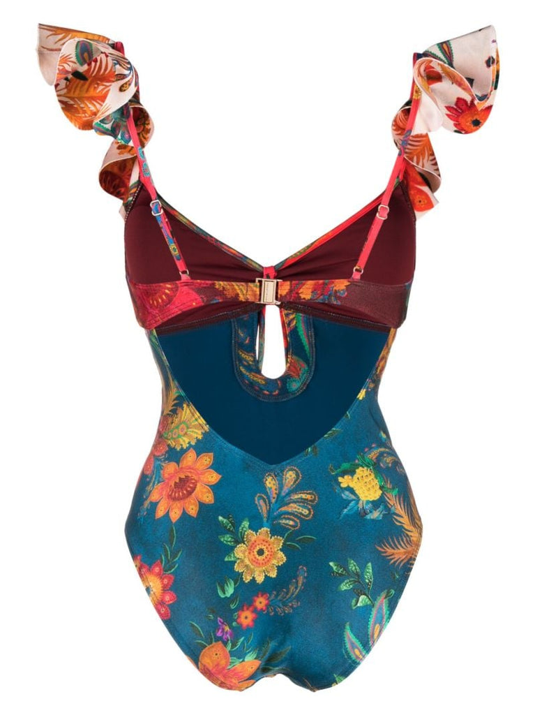 Blue Ginger Floral Print Swimsuit