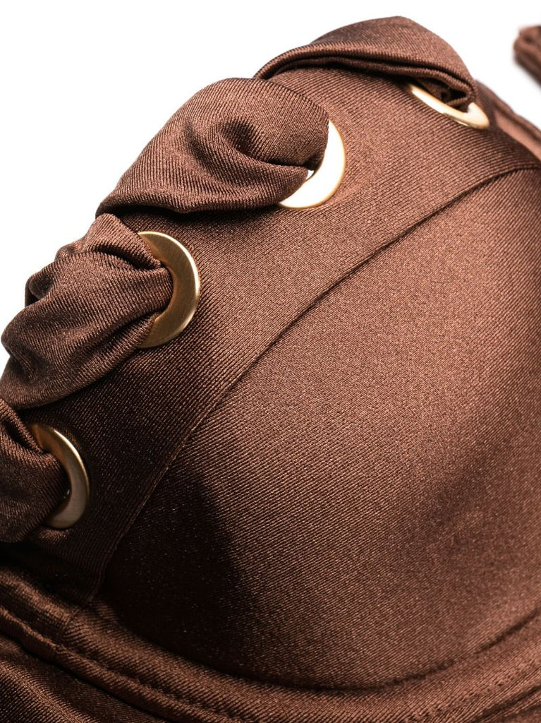 Brown Devi Halterneck Swimsuit