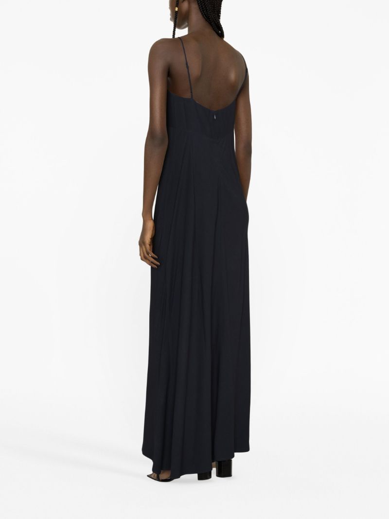Blue Linda Bow-detail Cady Gown