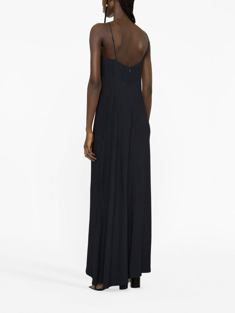 Blue Linda Bow-detail Cady Gown