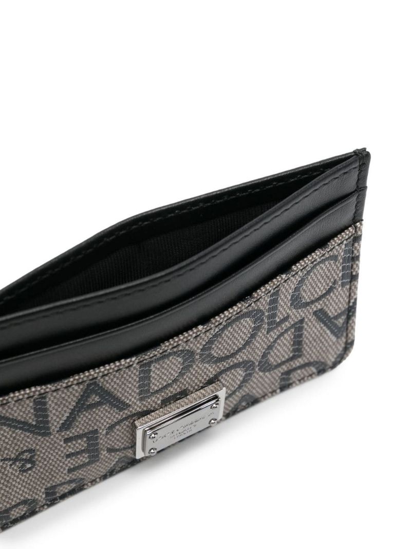 Brown Logo Jacquard Cardholder