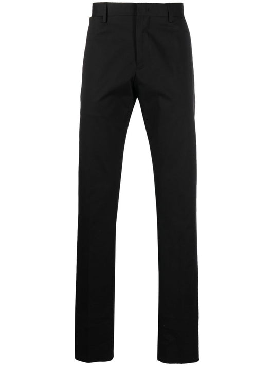 Black Cotton Tailored Trousers