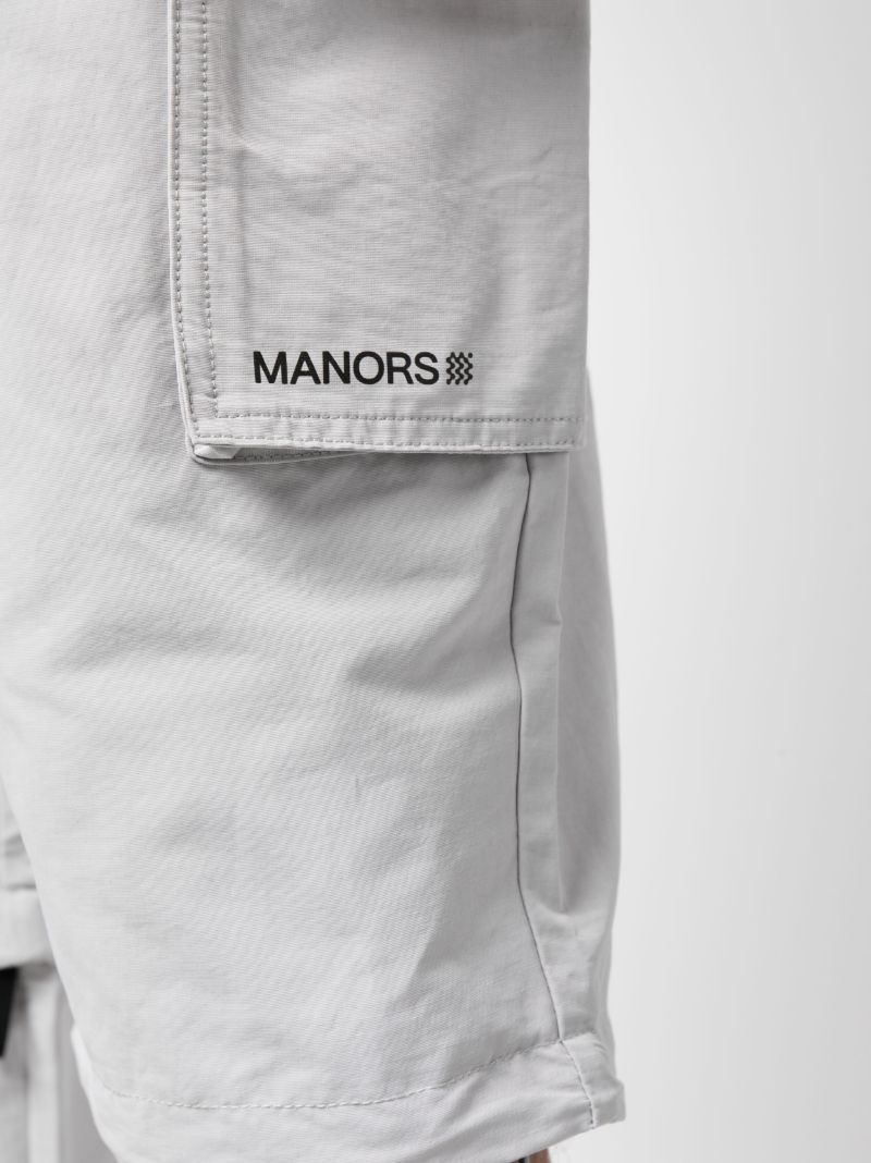 Grey Zip Off Tech Plus Fours Trousers